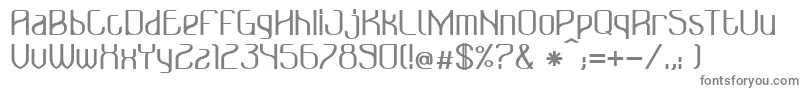 フォントBonzer   Bruxelles   bold – 白い背景に灰色の文字