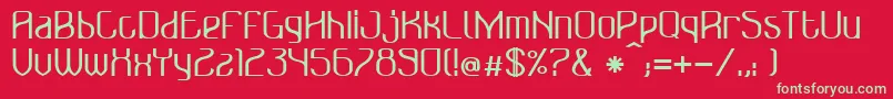 Bonzer   Bruxelles   bold Font – Green Fonts on Red Background