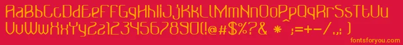 Bonzer   Bruxelles   bold Font – Orange Fonts on Red Background