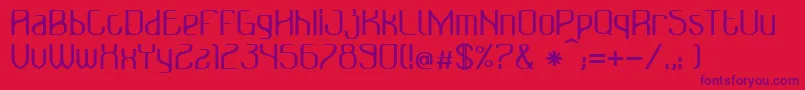 Bonzer   Bruxelles   bold Font – Purple Fonts on Red Background