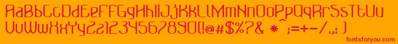 Bonzer   Bruxelles   bold Font – Red Fonts on Orange Background