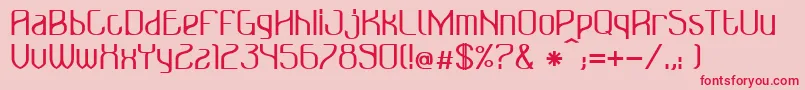 Bonzer   Bruxelles   bold Font – Red Fonts on Pink Background