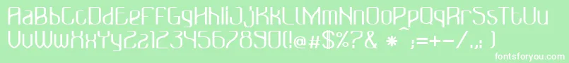 Bonzer   Bruxelles   bold Font – White Fonts on Green Background
