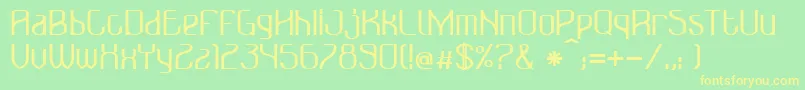 Bonzer   Bruxelles   bold Font – Yellow Fonts on Green Background