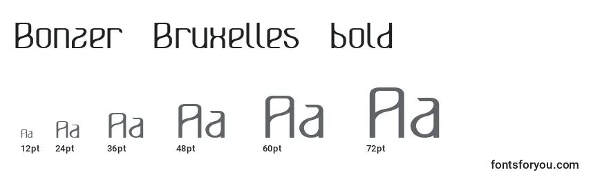 Размеры шрифта Bonzer   Bruxelles   bold