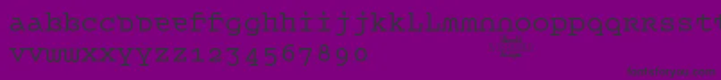 Шрифт QueerTheoryRegulartrial – чёрные шрифты на фиолетовом фоне