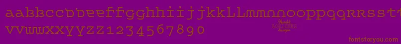 QueerTheoryRegulartrial Font – Brown Fonts on Purple Background