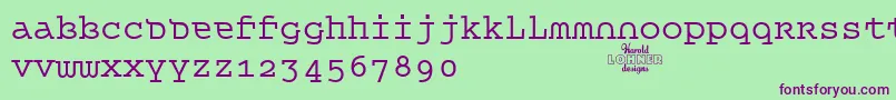 QueerTheoryRegulartrial Font – Purple Fonts on Green Background