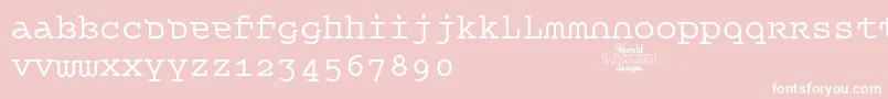 フォントQueerTheoryRegulartrial – ピンクの背景に白い文字