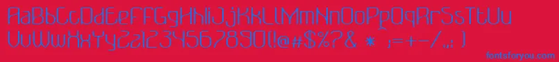 Bonzer   Bruxelles   regular Font – Blue Fonts on Red Background