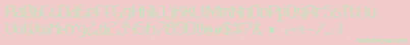 Bonzer   Bruxelles   regular Font – Green Fonts on Pink Background