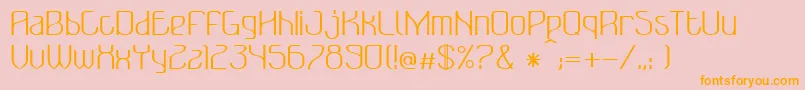 Bonzer   Bruxelles   regular Font – Orange Fonts on Pink Background