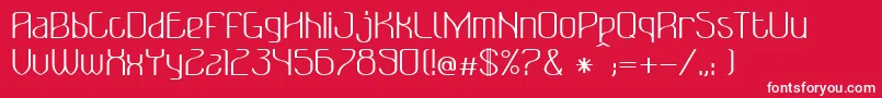 Bonzer   Bruxelles   regular Font – White Fonts on Red Background