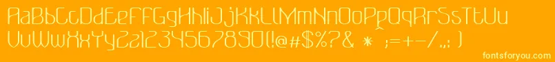 Bonzer   Bruxelles   regular Font – Yellow Fonts on Orange Background