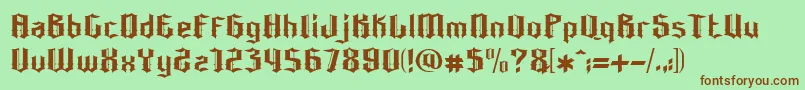 Bonzer   Dresden Font – Brown Fonts on Green Background