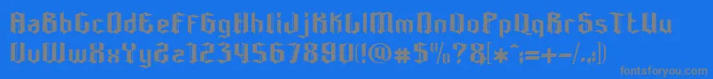Bonzer   Dresden Font – Gray Fonts on Blue Background