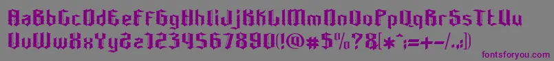 Bonzer   Dresden Font – Purple Fonts on Gray Background
