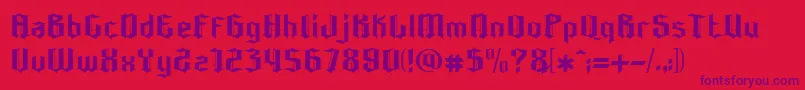 Bonzer   Dresden Font – Purple Fonts on Red Background