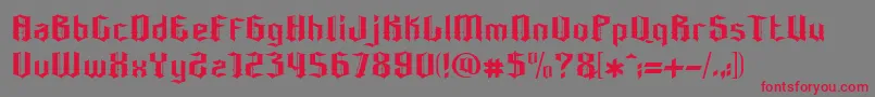 Bonzer   Dresden Font – Red Fonts on Gray Background