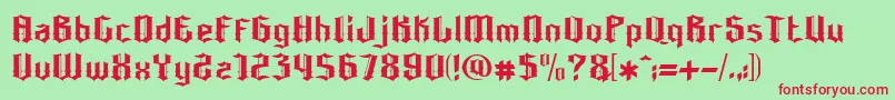 Bonzer   Dresden Font – Red Fonts on Green Background