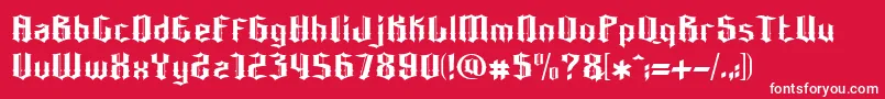 Bonzer   Dresden Font – White Fonts on Red Background