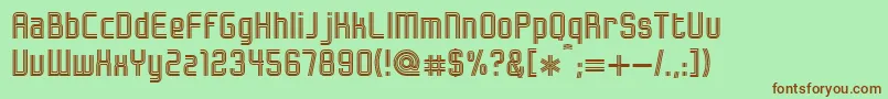 Bonzer   Herzogenaurach Font – Brown Fonts on Green Background