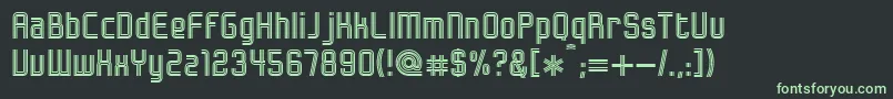 フォントBonzer   Herzogenaurach – 黒い背景に緑の文字