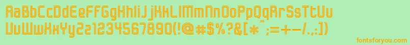 Bonzer   Herzogenaurach Font – Orange Fonts on Green Background