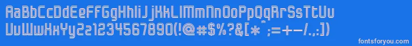 Bonzer   Herzogenaurach Font – Pink Fonts on Blue Background