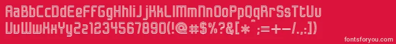 Bonzer   Herzogenaurach Font – Pink Fonts on Red Background