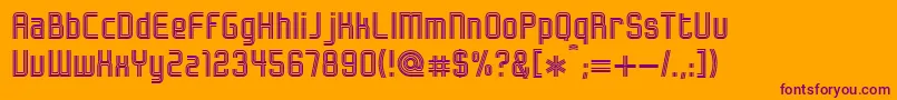 Bonzer   Herzogenaurach Font – Purple Fonts on Orange Background
