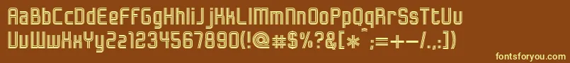 Bonzer   Herzogenaurach Font – Yellow Fonts on Brown Background