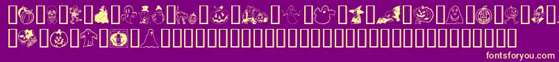 BOO Font – Yellow Fonts on Purple Background