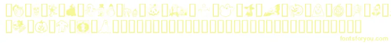 BOO Font – Yellow Fonts on White Background