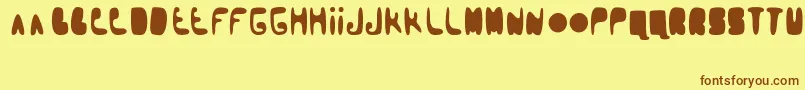 booblr by Thunderpanda 1 02-fontti – ruskeat fontit keltaisella taustalla