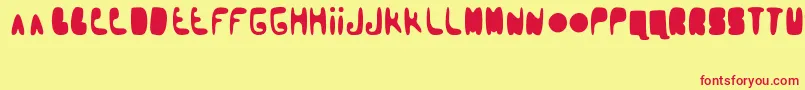 booblr by Thunderpanda 1 02 Font – Red Fonts on Yellow Background