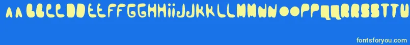 booblr by Thunderpanda 1 02 Font – Yellow Fonts on Blue Background