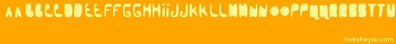 Czcionka booblr by Thunderpanda 1 02 – żółte czcionki na pomarańczowym tle