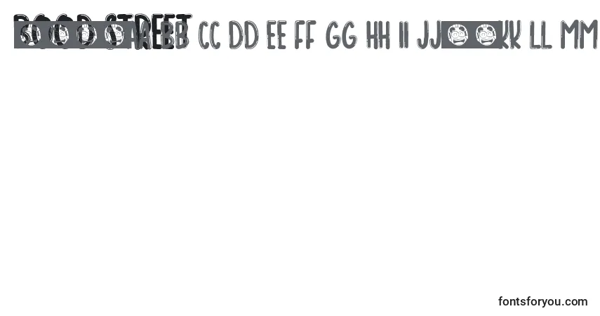 Шрифт BOOD STREET – алфавит, цифры, специальные символы
