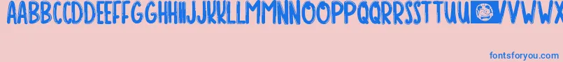 Czcionka BOOD STREET – niebieskie czcionki na różowym tle