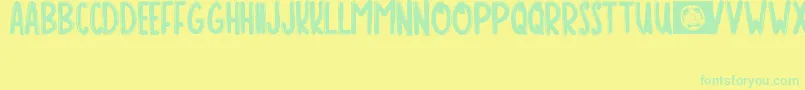 Weitere Informationen zur BOOD STREET-Schriftart BOOD STREET-Schriftart – Grüne Schriften auf gelbem Hintergrund