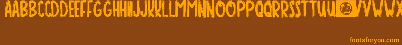 BOOD STREET Font – Orange Fonts on Brown Background