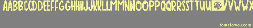 BOOD STREET Font – Yellow Fonts on Gray Background