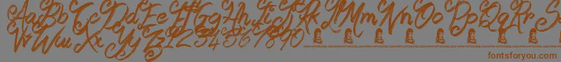 Booday Font – Brown Fonts on Gray Background