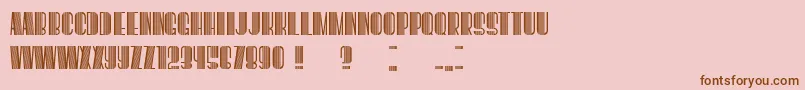BoogieWoogie-Schriftart – Braune Schriften auf rosa Hintergrund