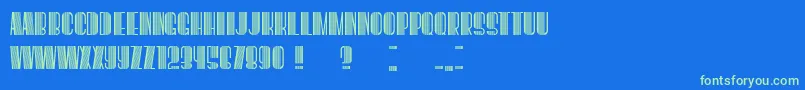 BoogieWoogie Font – Green Fonts on Blue Background