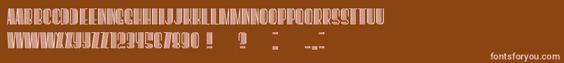 BoogieWoogie-Schriftart – Rosa Schriften auf braunem Hintergrund