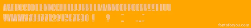 BoogieWoogie-Schriftart – Rosa Schriften auf orangefarbenem Hintergrund