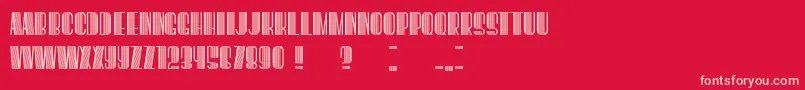 BoogieWoogie-fontti – vaaleanpunaiset fontit punaisella taustalla