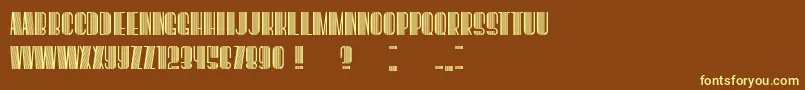 BoogieWoogie Font – Yellow Fonts on Brown Background